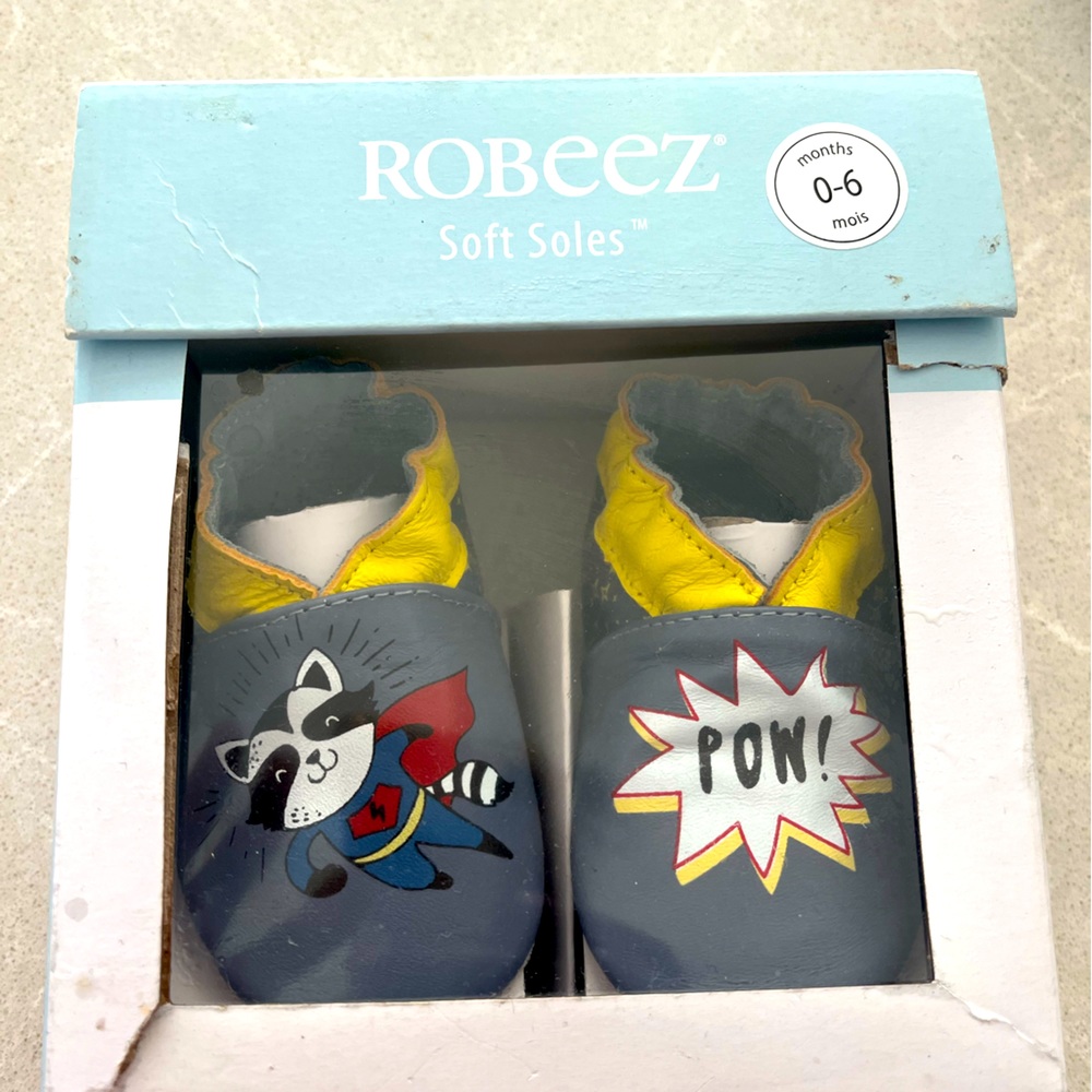 ROBEEZ baby soft sole shoes 0-6 months brand new